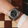 Pilot Majetek 43mm - Black on Leather Strap