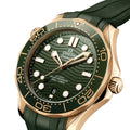 Seamaster Diver 300M Moonshine™ Gold 42mm - Green on Rubber Strap