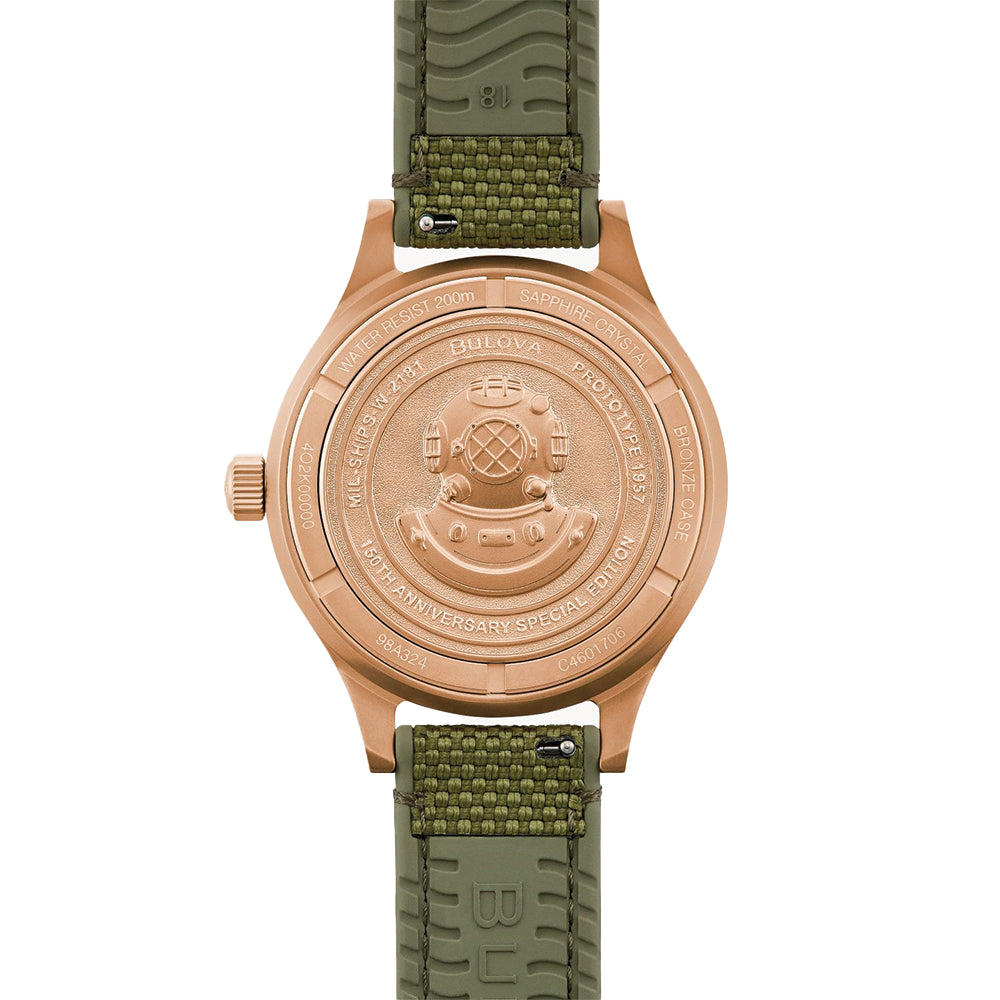 MIL-SHIPS Bronze Special Edition 41mm - Green on Strap