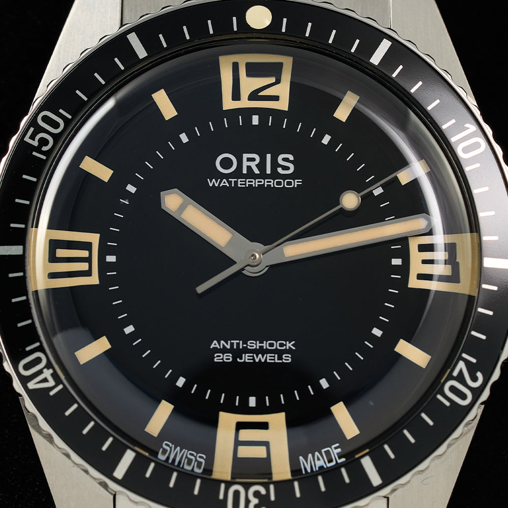 60th Anniversary Edition Divers Sixty-Five 40mm - Black on Bracelet with Leather Strap