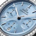 Speedmaster Chronograph 38mm - Ice Blue, Diamond-Set Bezel on Bracelet