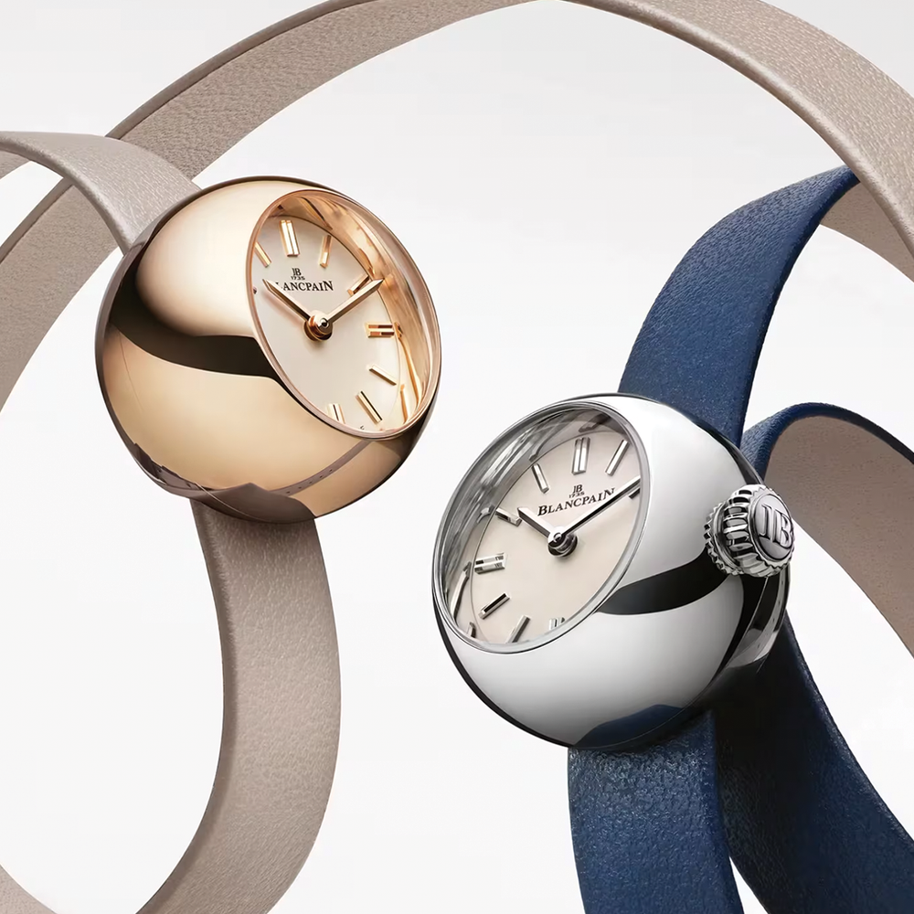 Ladybird Lady B Red Gold 19mm - Opaline on Taupe Leather Strap