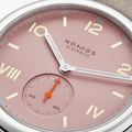 Club Campus Glass Back 36mm - Rose on Leather Strap