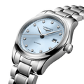 Master 30mm - Frosted Blue, Diamond-Set on Bracelet