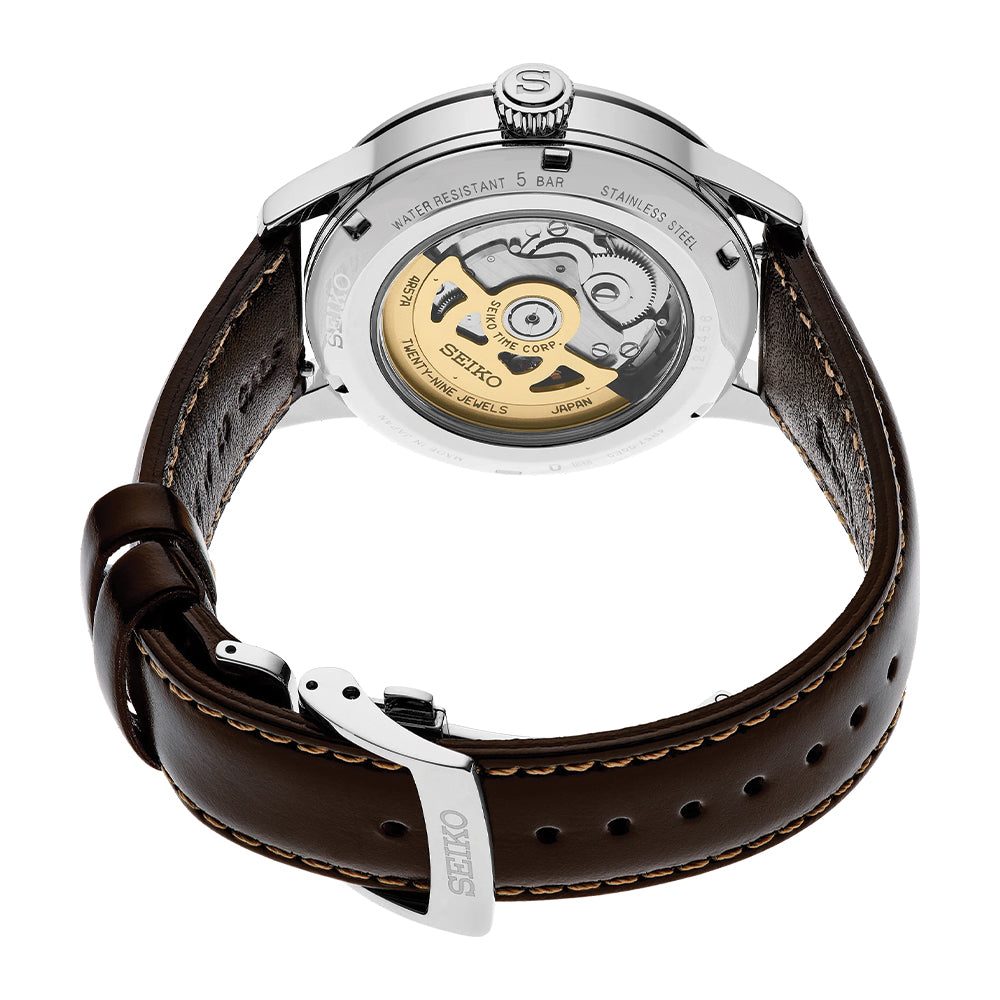 SSA459 Presage Cocktail Time Automatic 40.5mm - Green on Leather Strap