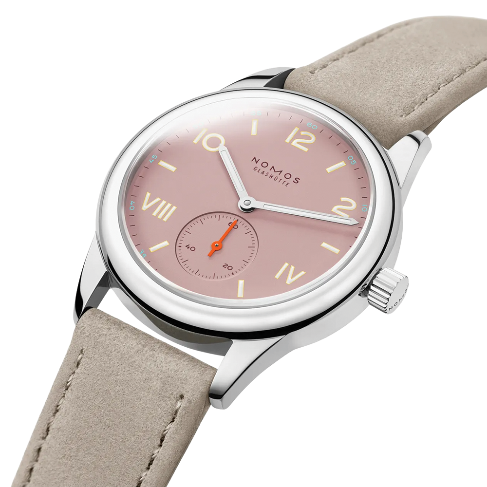 Club Campus Steel Back 36mm - Rose on Leather Strap