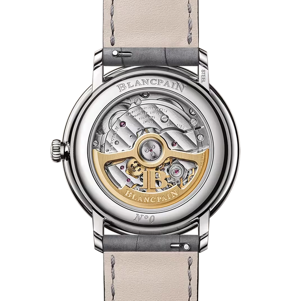 Villeret Ultraplate 38mm - Sunburst Salmon on Leather Strap