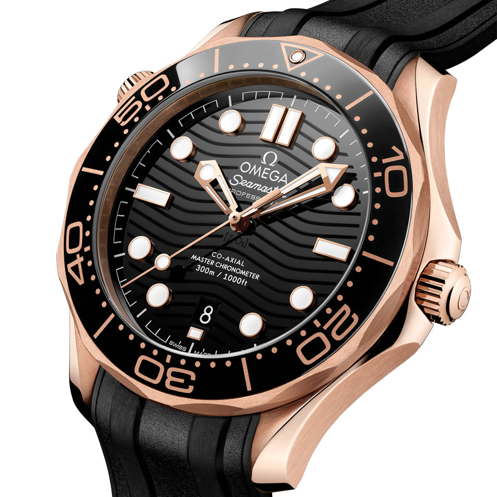 Seamaster Diver 300M Sedna™ Gold 42mm - Black on Rubber Strap