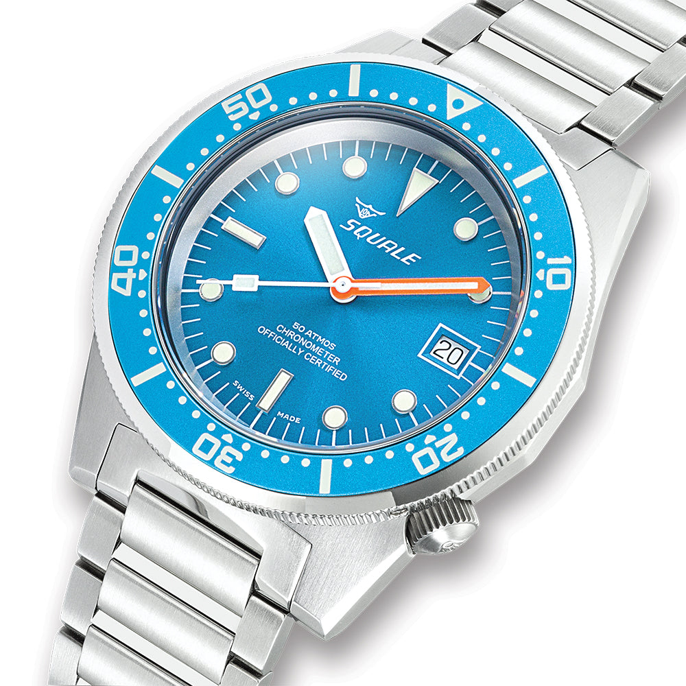 1521 Ocean COSC Certified 42mm - Blue on Bracelet and Leather Strap