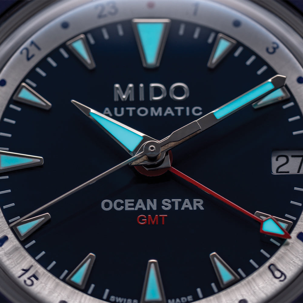 Ocean Star "Shark Tooth" Special Edition GMT 40.5mm - Blue on Bracelet w/ Additional Fabric Strap