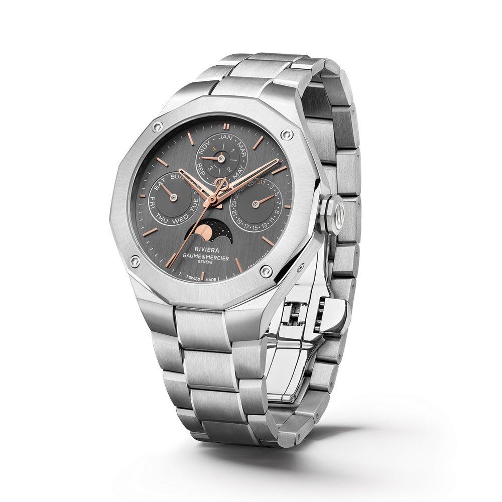Riviera 10786 Perpetual Calendar Limited Edition Automatic 40mm - Grey on Bracelet