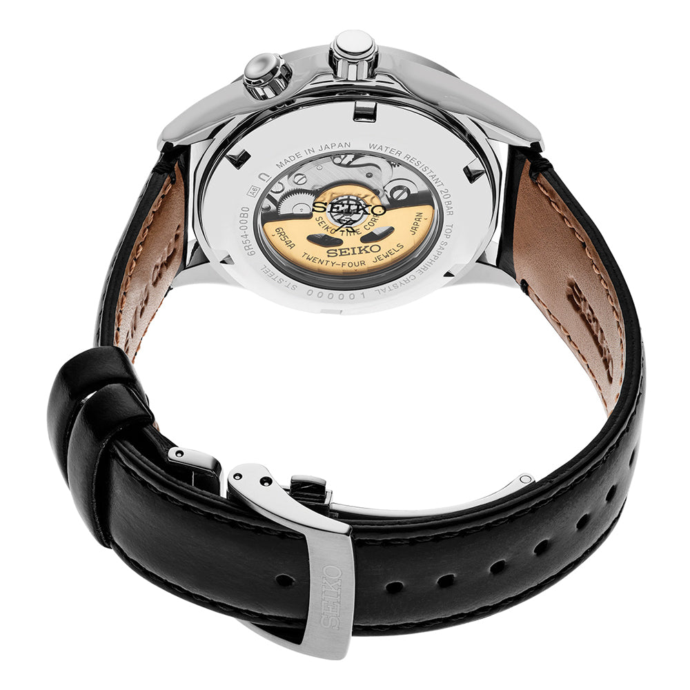SPB379 Prospex Alpinist GMT 39.5mm - Black on Leather Strap