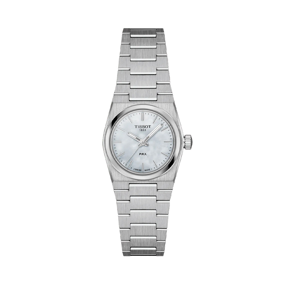 PRX Quartz 25mm - White, Mother-of-Pearl on Bracelet