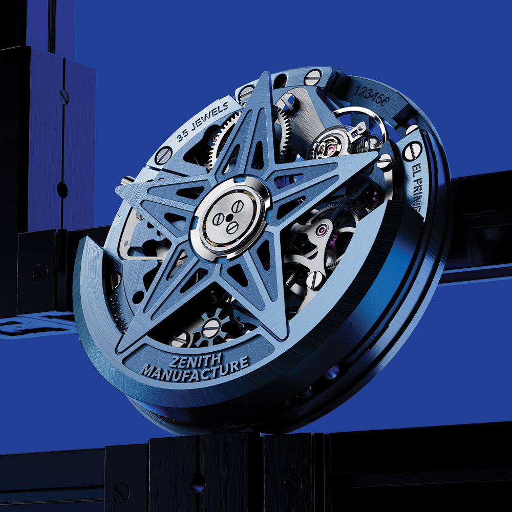 Defy Skyline Chronograph Skeleton 42mm - Blue on Bracelet