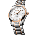 Master 5N Rose Gold Tow-Tone 34mm - White, Mother-of-Pearl, Diamond-Set on Bracelet