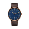 Hamburg Automatic Bronze PVD 42mm - Blue on Leather Strap