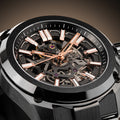 Essence Ceramica Skeleton COSC 41mm - Black and Gold-Tone on Bracelet