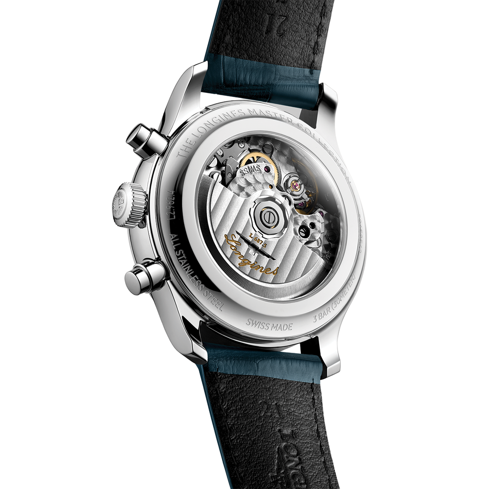 Master Chrono Moonphase 41mm - Silver on Leather Strap