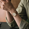 Villeret Ultraplate 18K Red Gold 38mm - Gold-Toned Opaline on Leather Strap