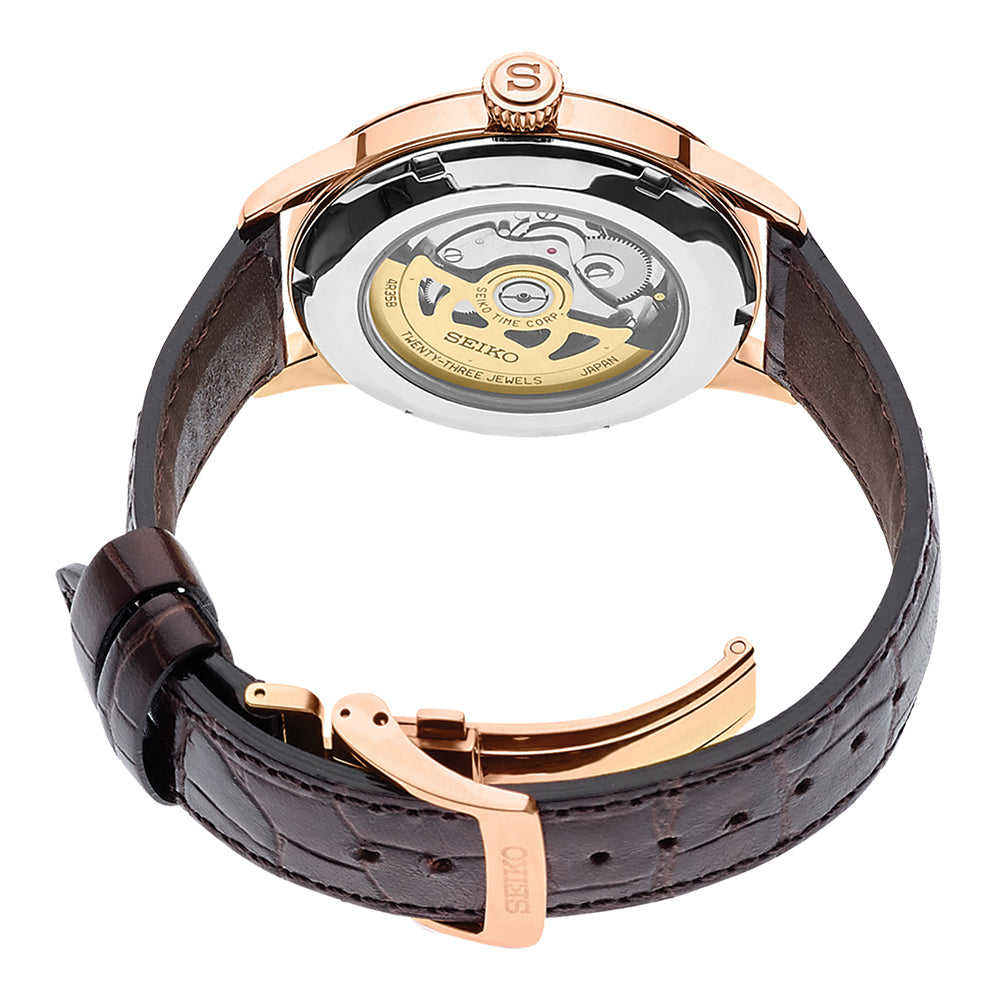 SRPB46 Presage Cocktail Time 40.5mm - Burgundy on Leather Strap