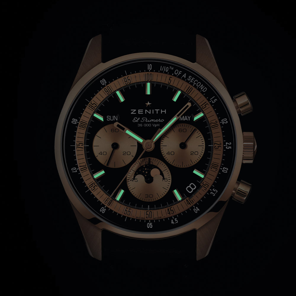 Chronomaster Original Triple Calendar Rose Gold 38mm - Black on Leather Strap