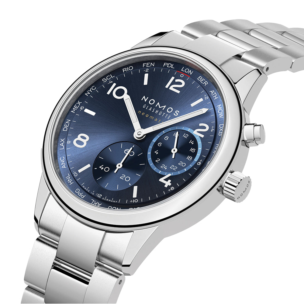 Club Sport Neomatik Worldtimer 40mm - Blue on Bracelet