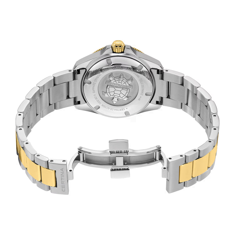 DS Action Powermatic 80 34.5mm - Black, Mother-of-Pearl on Bracelet