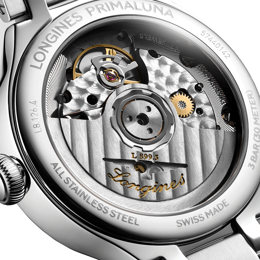PrimaLuna Moonphase 34mm - Opaline Ivory on Bracelet