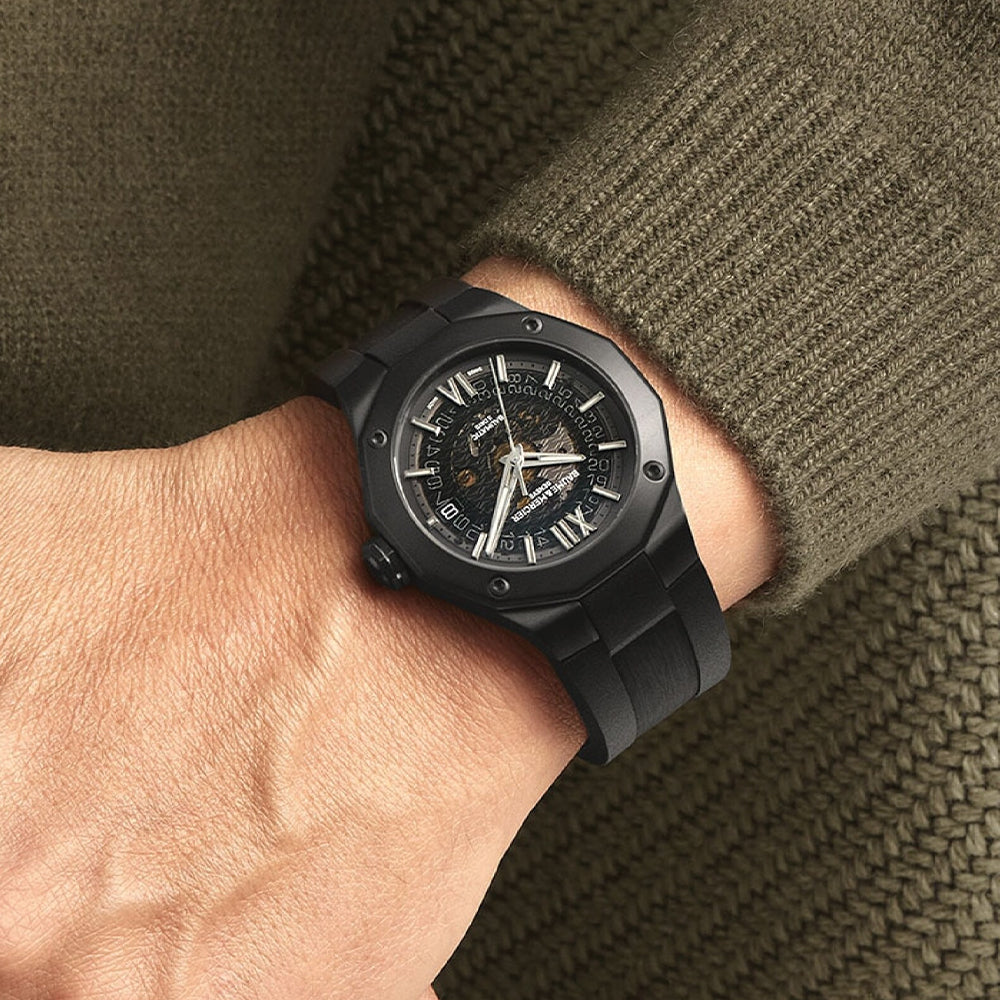 Riviera 10617 Baumatic COSC Certified 42mm - Black on Rubber Strap