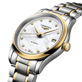 Master 2N Yellow Gold Tow-Tone 34mm - White, Mother-of-Pearl, Diamond-Set on Bracelet