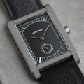 Rivanera Small Seconds 40mm - Black on Rubber Strap w/ Additional Strap
