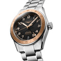 Spirit Zulu Time "1925" 18K Rose-Gold Capped Bezel 39mm - Black on Bracelet