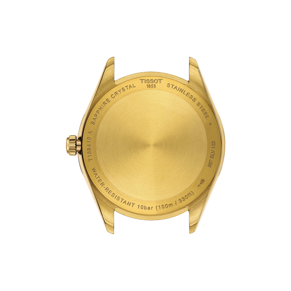 Ballade Quartz Yellow Gold PVD Coated 40mm - Black on Bracelet