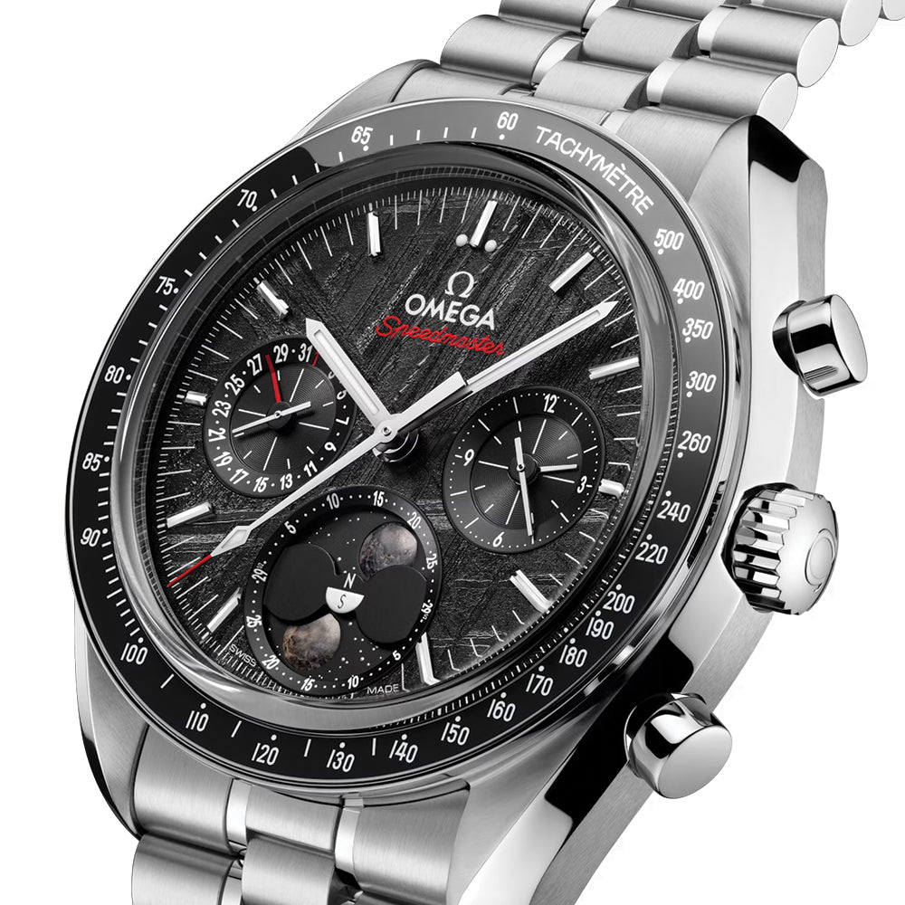 Speedmaster Moonphase Meteorite Co-Axial Master Chronometer 43mm - Black PVD Dial on Bracelet