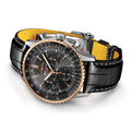 Navitimer B01 Chronograph Limited Edition Steel and 18k Red Gold 43mm - Black on Leather Strap