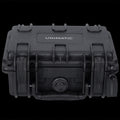 Rigid black protective case labeled UNIMATIC with secure latches.