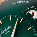 PanoMaticLunar Red Gold 40mm - Green on Strap