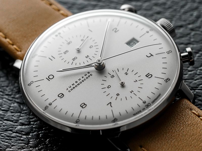 Max Bill Chronoscope Sapphire Crystal - Brown Strap