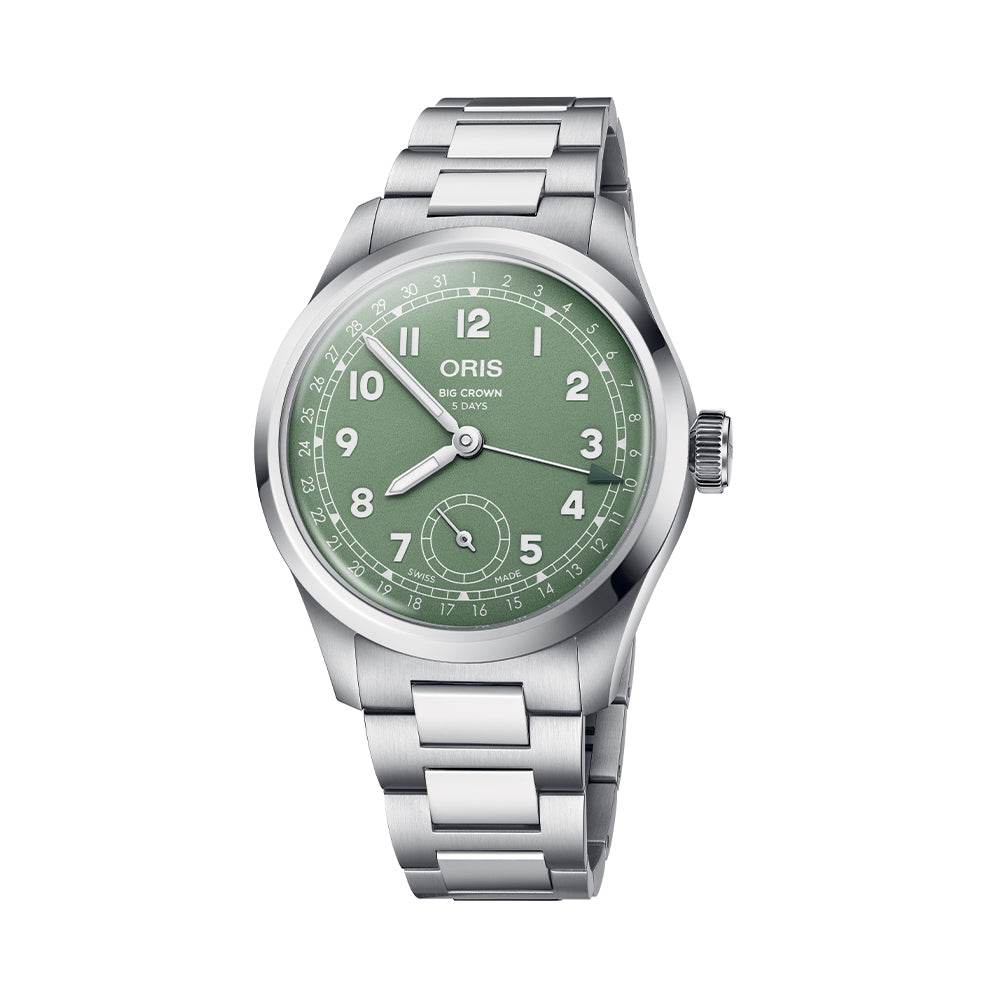 Big Crown Pointer Date Caliber 403 40mm - Green on Bracelet