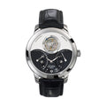 PanoTourbillon XL 42mm - Silver and Black on Leather Strap