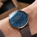 Hamburg Quartz Bronze Update 42mm - Blue on Leather Strap