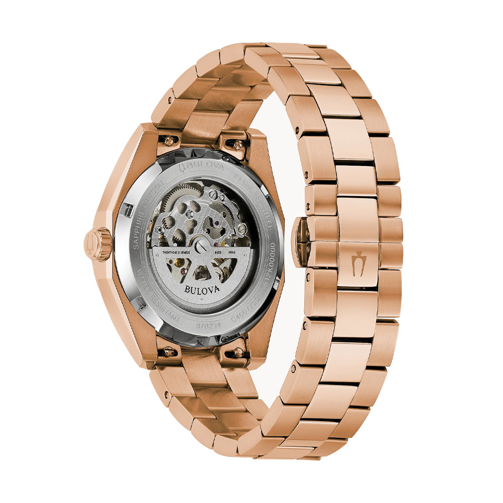 Classic Surveyor Automatic Rose Gold 39mm - Aubergine Purple on Bracelet