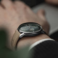 Meister Chronoscope Day Date English 40mm - Green on Leather Strap