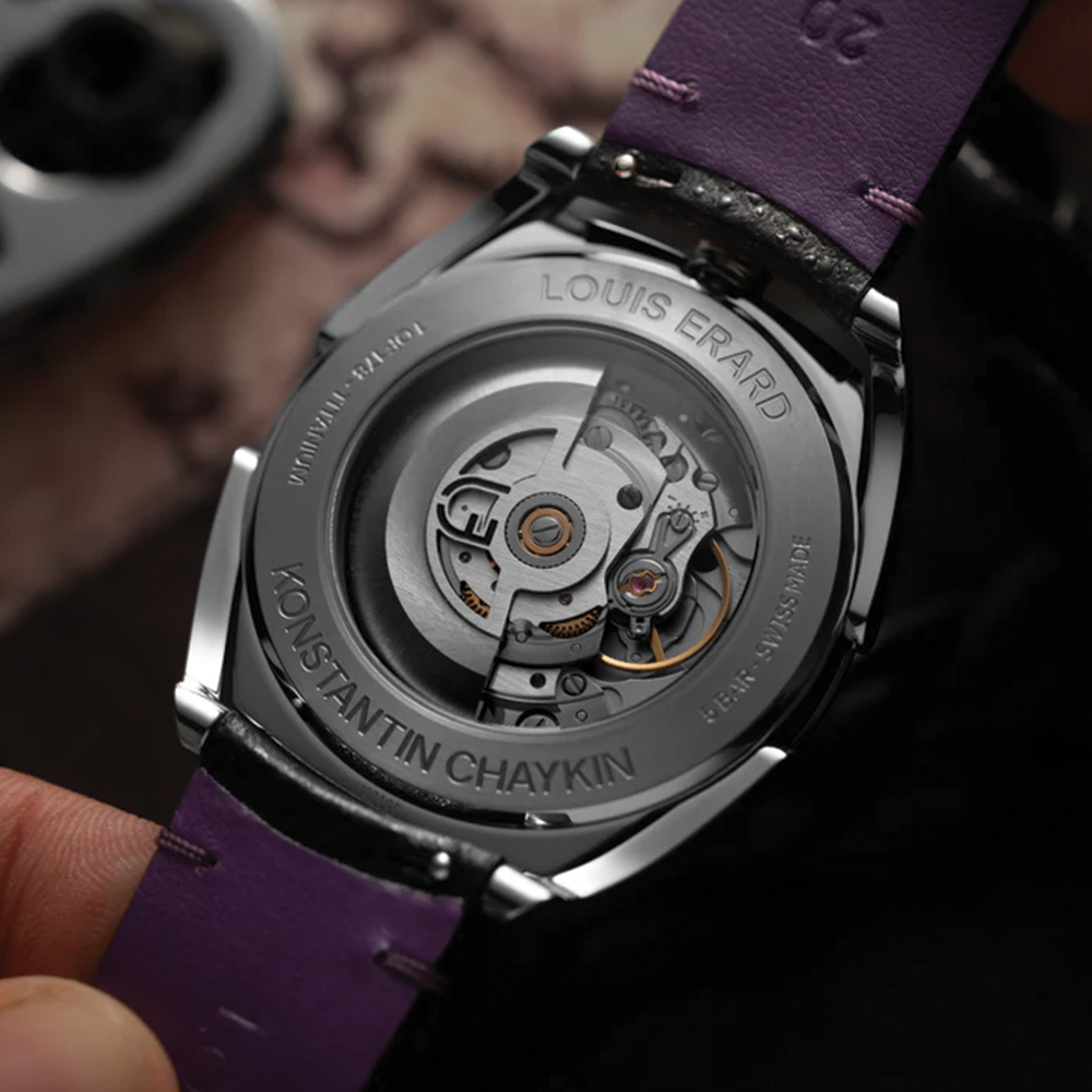 Louis Erard x Konstantin Chaykin Unfrogettable Purple 40mm - Purple on Leather Strap