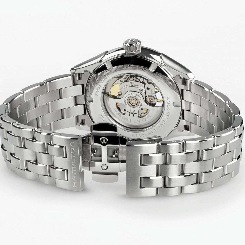 Jazzmaster Open Heart Auto 42mm - Blue on Bracelet
