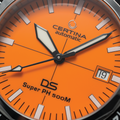 DS Super PH500M 43mm - Orange on Rubber Strap