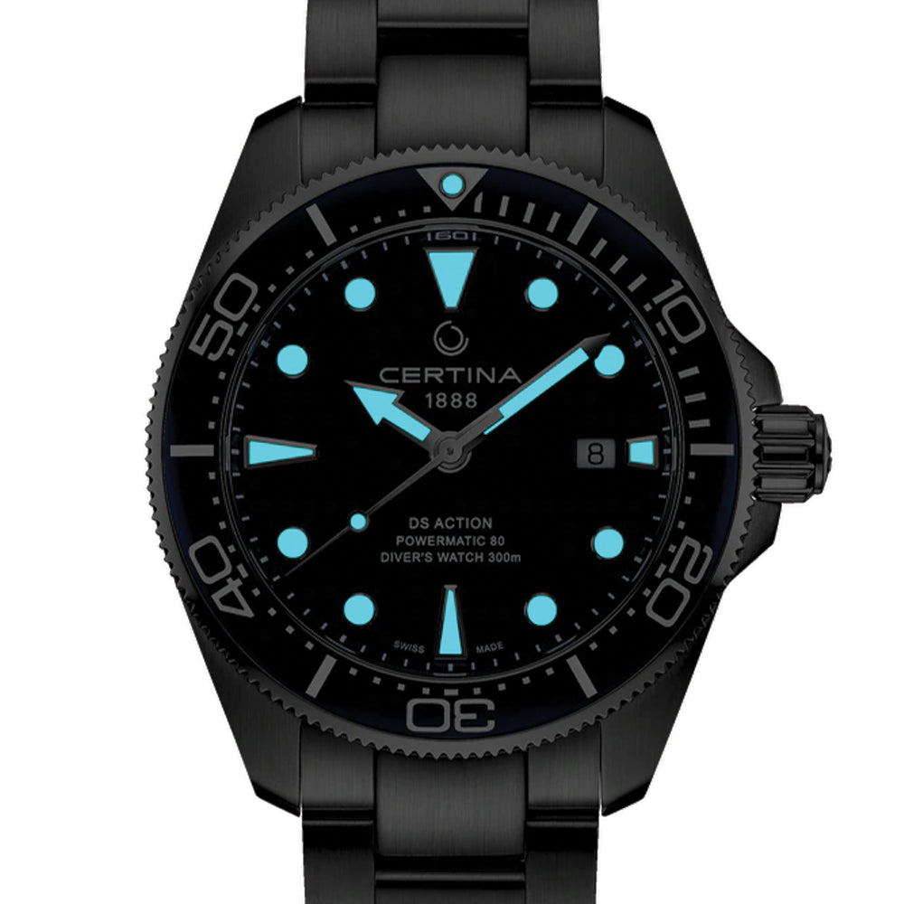 DS Action Diver Powermatic 80 43mm - Green on Bracelet