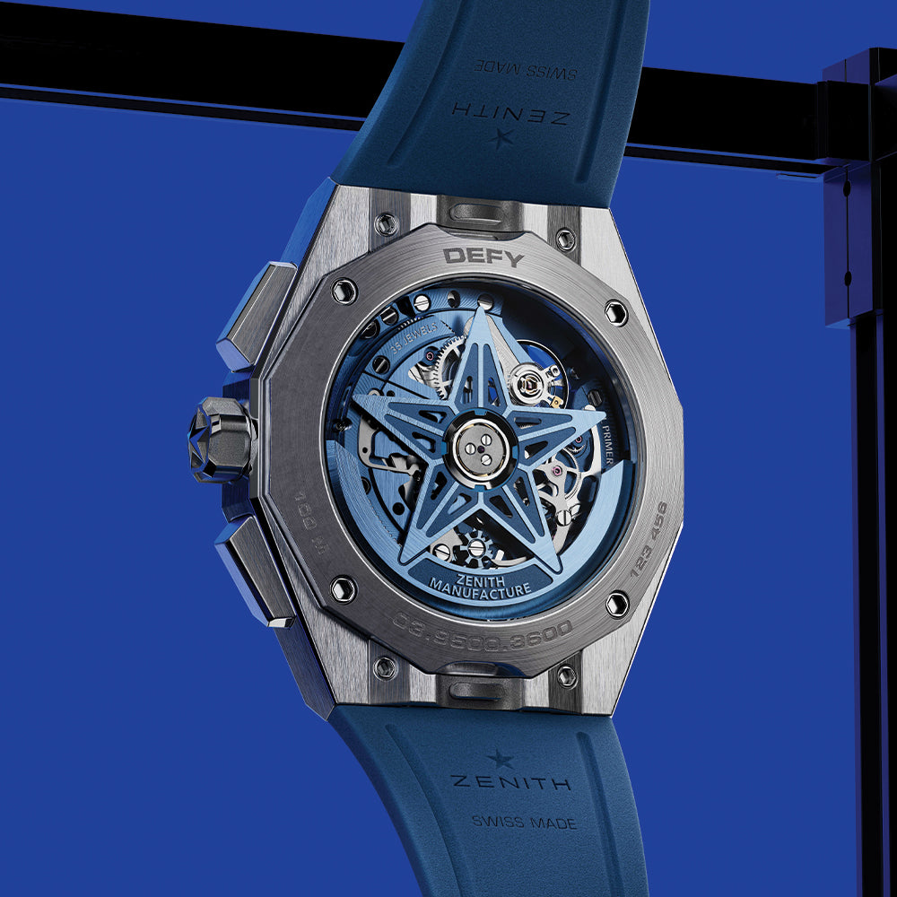 Defy Skyline Chronograph Skeleton 42mm - Blue on Bracelet