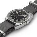 Khaki Aviation Pilot Pioneer Mechanical 33mm - Black on One-Piece Textile Strap