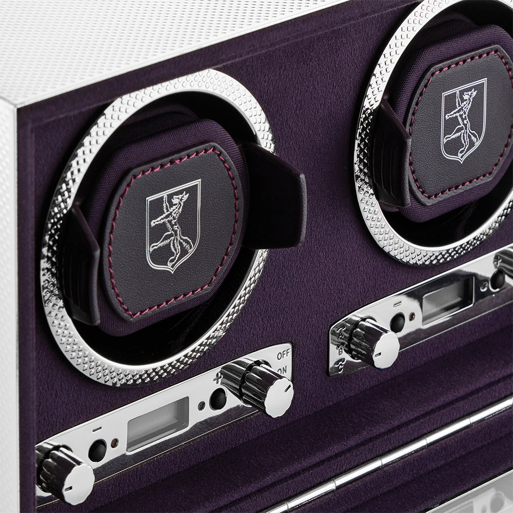 Double Watch Winder - Silver